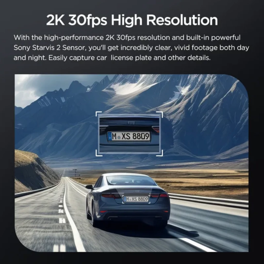 VIOFO VS1 Mini 2K HDR- Dashcam con control por voz, Wi-Fi de 5 GHz y GPS con tarjeta MicroSD de 32 GB - Ítem4