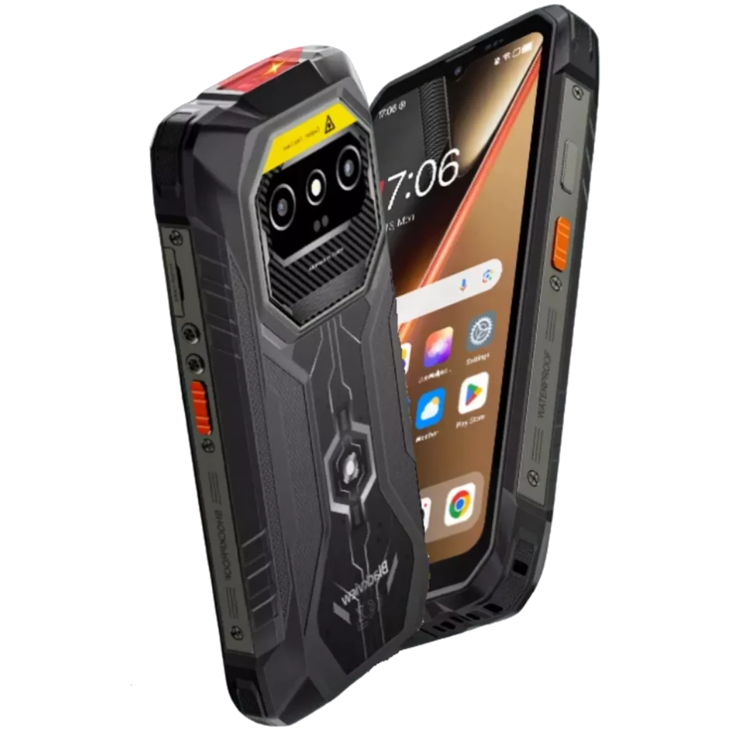 Smartphone rugged negro Blackview Rock 1 Pro con trasera reforzada, cámara dual con lector de códigos, pantalla sin bordes marcados y diseño robusto - Ítem3