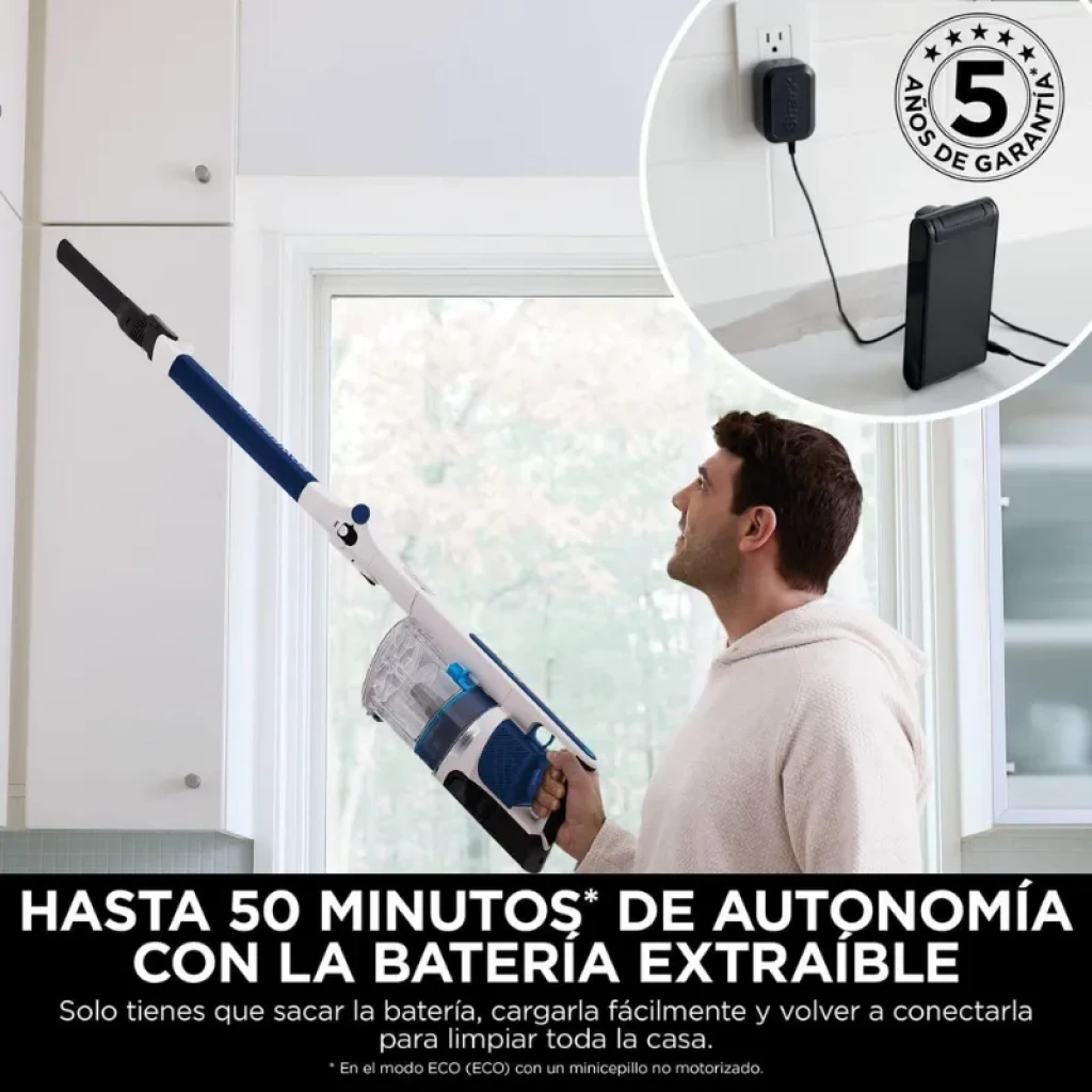 Shark PowerPro IZ380EU blanc et bleu avec réservoir de 0,7 L, 181 W, tête motorisée LED et accessoires buse et brosse. Autonomie 50 min - Ítem6