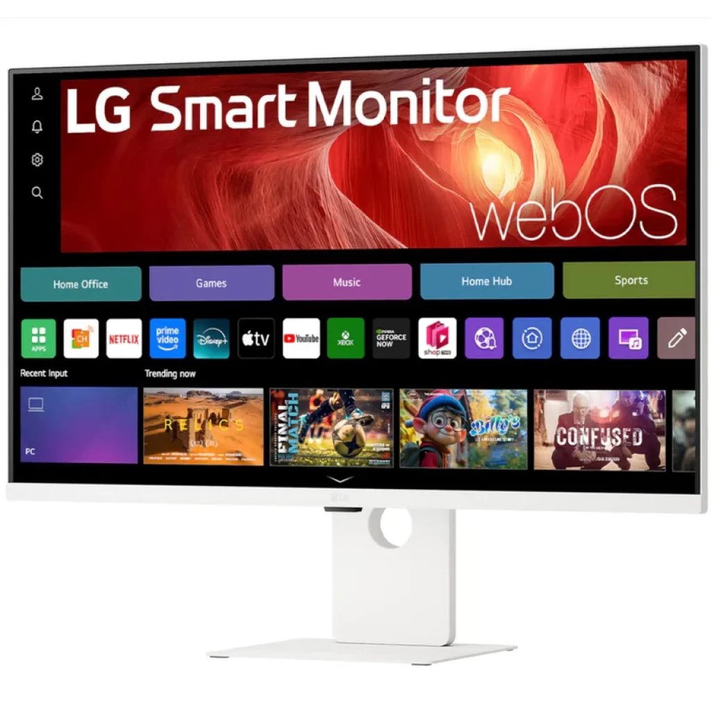 Monitor LG 37U730SA-W 37 pulgadas 4K UHD IPS blanco con biseles delgados, base ajustable, webOS y control remoto, múltiples apps en pantalla - Ítem1