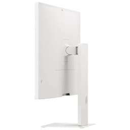 Moniteur LG 37U730SA-W blanc, dos sobre et épuré, pied réglable robuste, connectique HDMI, grand écran 37 pouces 4K UHD IPS, lignes minimalistes