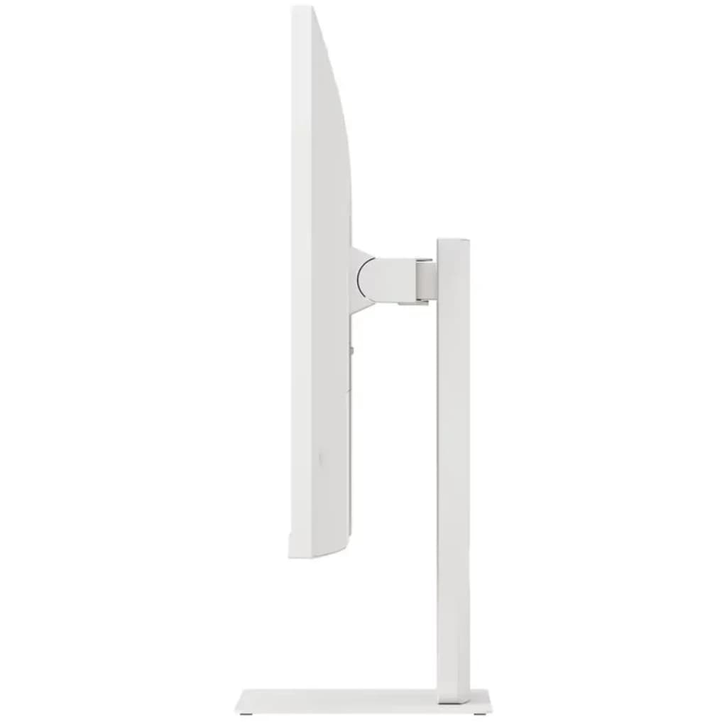 LG 37U730SA-W écran PC blanc 37 pouces profil latéral fin, dalle IPS 4K UHD, pied réglable robuste, design épuré pour setup moderne