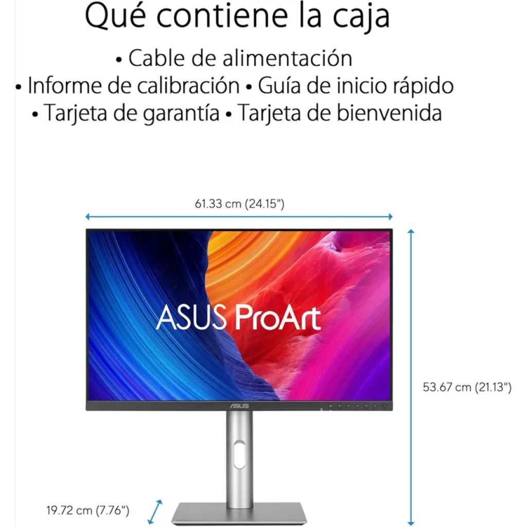 ASUS ProArt PA278CFRV 27 polegadas, tela IPS QHD 2560x1440, 100 Hz, cores vibrantes, bordas finas, base metálica ajustável com suporte ergonômico - Item12