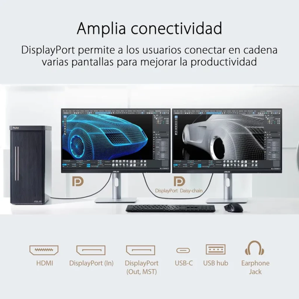 ASUS ProArt PA278CFRV 27 polegadas, tela IPS QHD 2560x1440, 100 Hz, cores vibrantes, bordas finas, base metálica ajustável com suporte ergonômico - Item9
