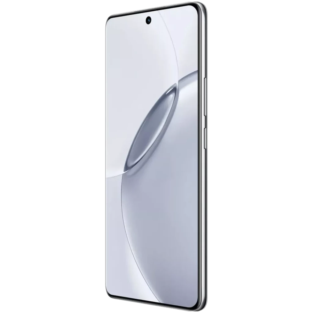 Realme 16 Pro+ gris con pantalla 6.7 sin bordes, cámara dual trasera con telefoto y flash, lente frontal en orificio central, acabado mate elegante - Ítem1