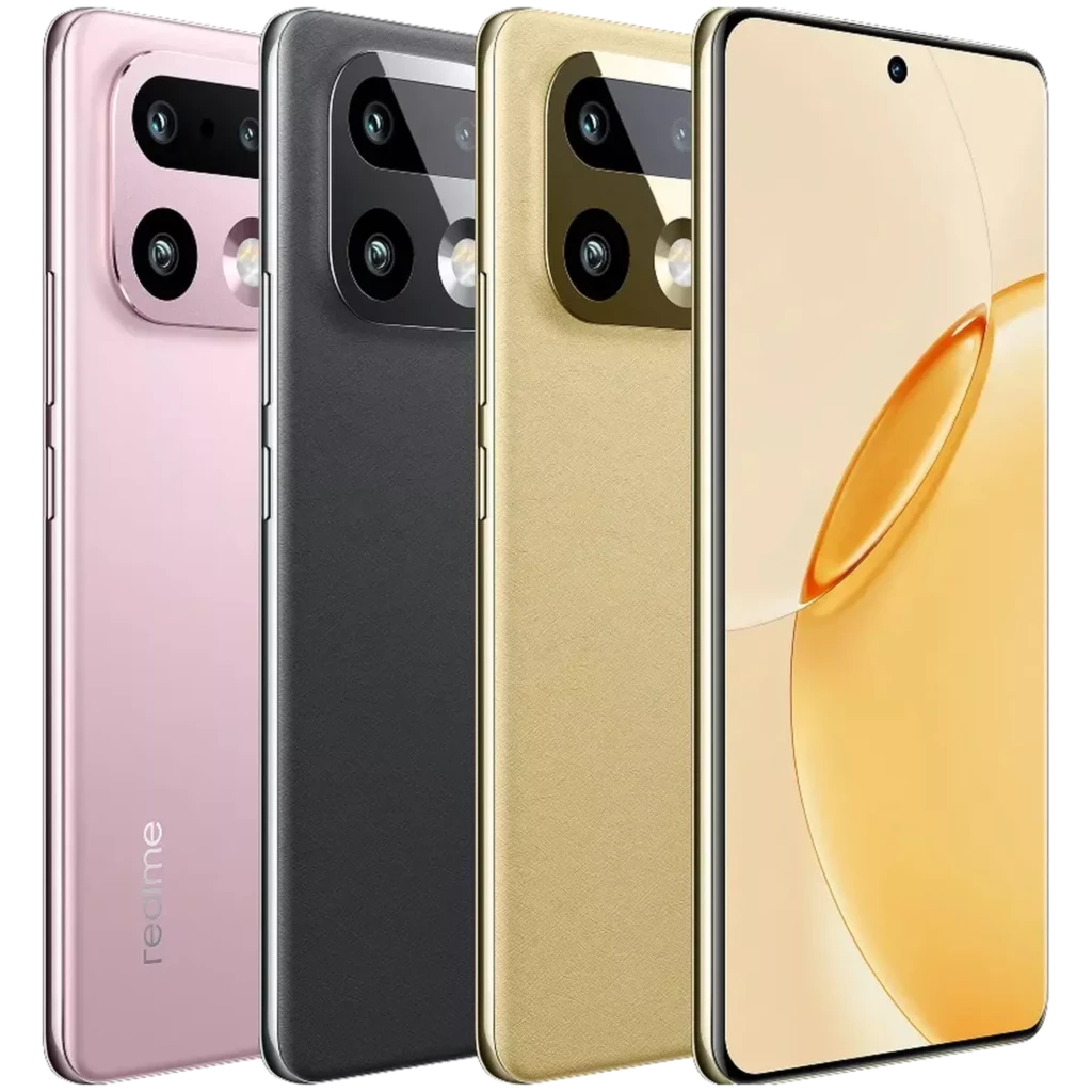 Realme 16 Pro+ gris con pantalla 6.7 sin bordes, cámara dual trasera con telefoto y flash, lente frontal en orificio central, acabado mate elegante - Ítem4