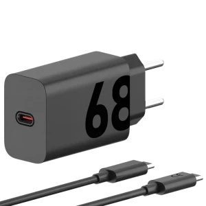 Motorola TurboPower 68W EU Carga rápida - Cargador Universal con cable 1m Negro