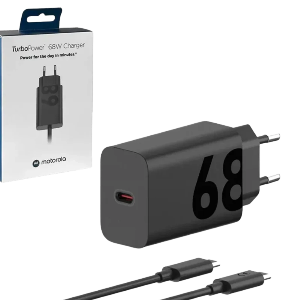 Motorola TurboPower 68W EU Carga rápida - Cargador Universal con cable 1m Negro - Ítem1