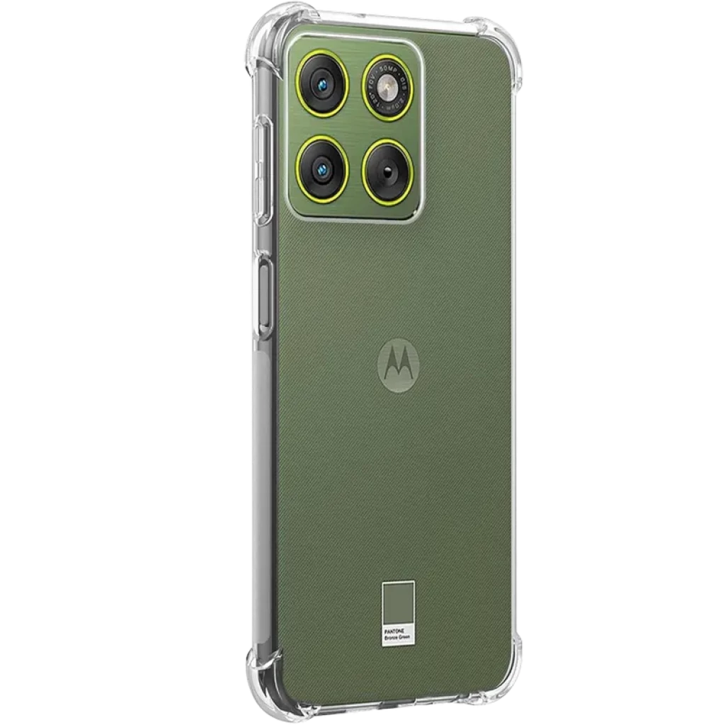 Funda de silicona Reinforced Motorola Edge 70 transparente con esquinas reforzadas, protección antigolpes, bordes elevados y ajuste preciso para cámara y - Ítem1
