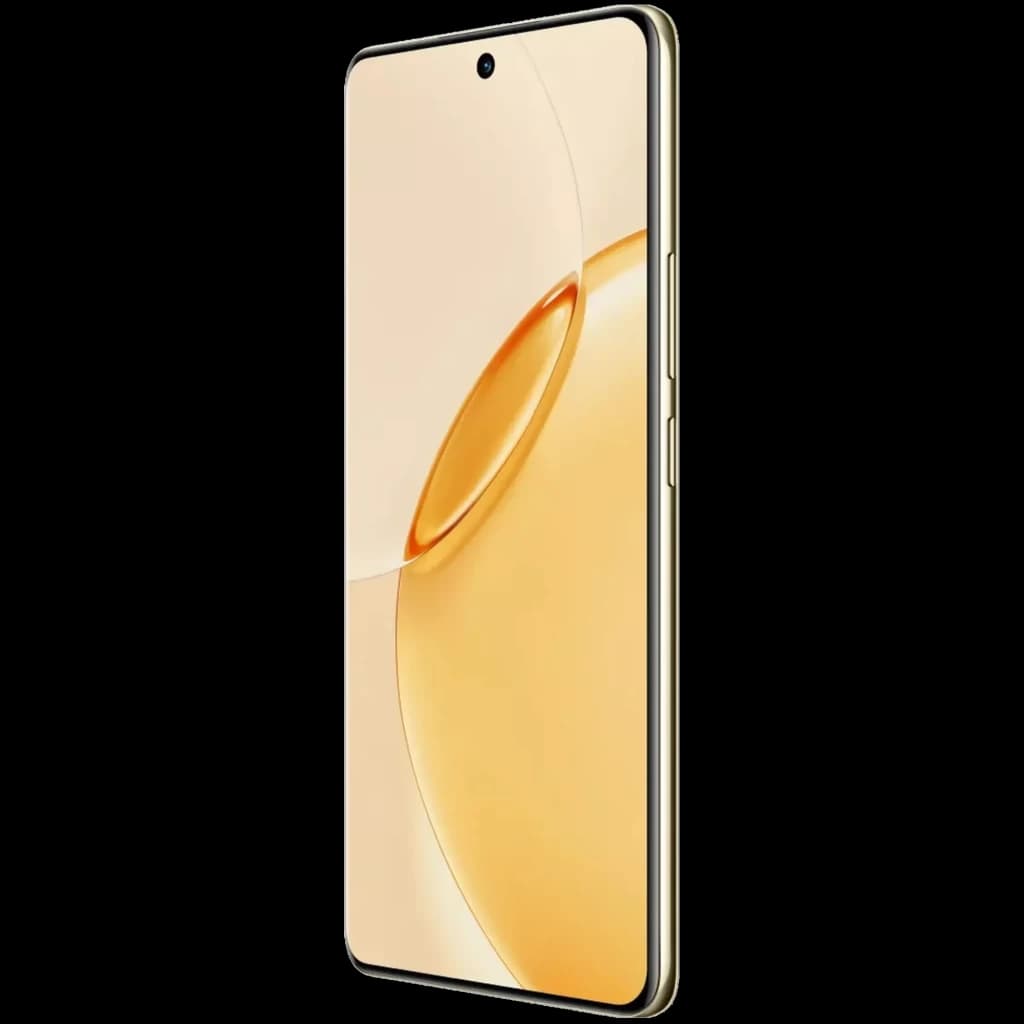 Realme 16 Pro+ dorado con pantalla curva casi sin bordes, cámara frontal en orificio central y marco metálico delgado elegante