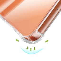 Coque en silicone Reinforced iPhone 17 Pro transparente avec coins renforcés, bords surélevés et absorption des chocs pour protéger écran et angles