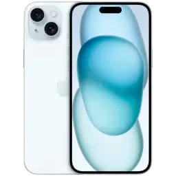 iPhone 15 Plus 5G 128 Go Bleu reconditionné excellent état avec grand écran bord à bord, Dynamic Island et double caméra arrière pro