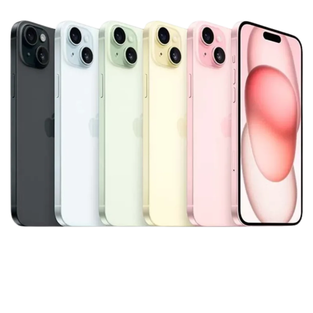 iPhone 15 Plus Azul renovado 128 GB, tela ampla com bordas finas, Dynamic Island, duas câmeras traseiras grandes, acabamento elegante em preto matte - Item4