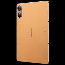 Blackview Mega 12 5G 256GB Dorado QFHD+ 120Hz 12GB RAM con tapa trasera dorada tipo cuero, bordes rectos metálicos y doble cámara vertical