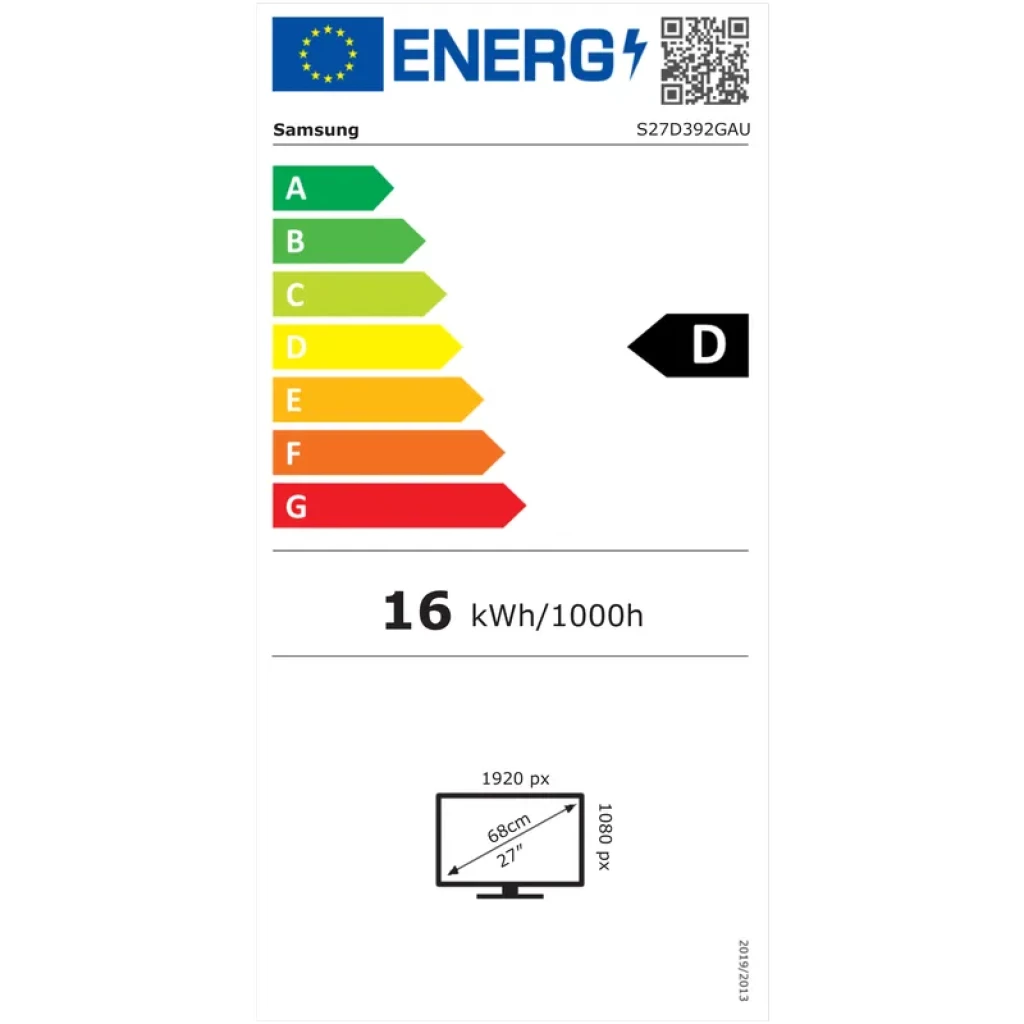 Écran PC Samsung S27D392GAU 27 pouces incurvé VA Full HD 100 Hz 4 ms bord fin noir avec pied en T et affichage graphique violet bleu contrasté - Ítem6