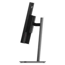 Perfil lateral del monitor curvo Lenovo ThinkVision P34WD-40 34 pulgadas WQHD IPS, marco delgado, soporte ajustable en altura e inclinación, acabado negro