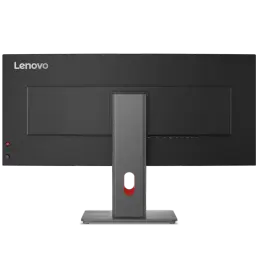 Monitor Lenovo ThinkVision P34WD-40 curvo de 34 pulgadas, panel IPS WQHD, 120Hz, diseño negro minimalista, soporte ajustable con pasacables rojo