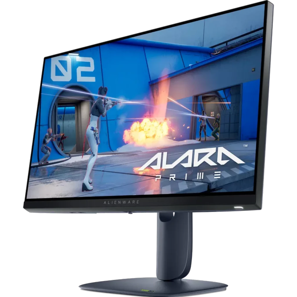 Monitor gaming Alienware 25 pulgadas con biseles finos, pantalla IPS Full HD, peana robusta ajustable, certificación G-SYNC y estética futurista en negro/gris - Ítem1