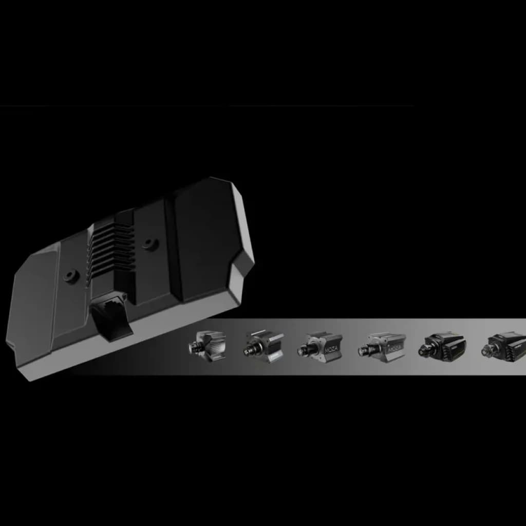 Moza Racing CM2 HD - Painel de corrida em alumínio preto, design angular, montagem modular, conector central robusto e ranhuras para ventilação
