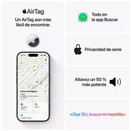 Apple AirTag 2e génération – Pack de 4 unités, disques blancs compacts avec logo Apple, suivi précis via app Localiser, haut-parleur plus puissant,