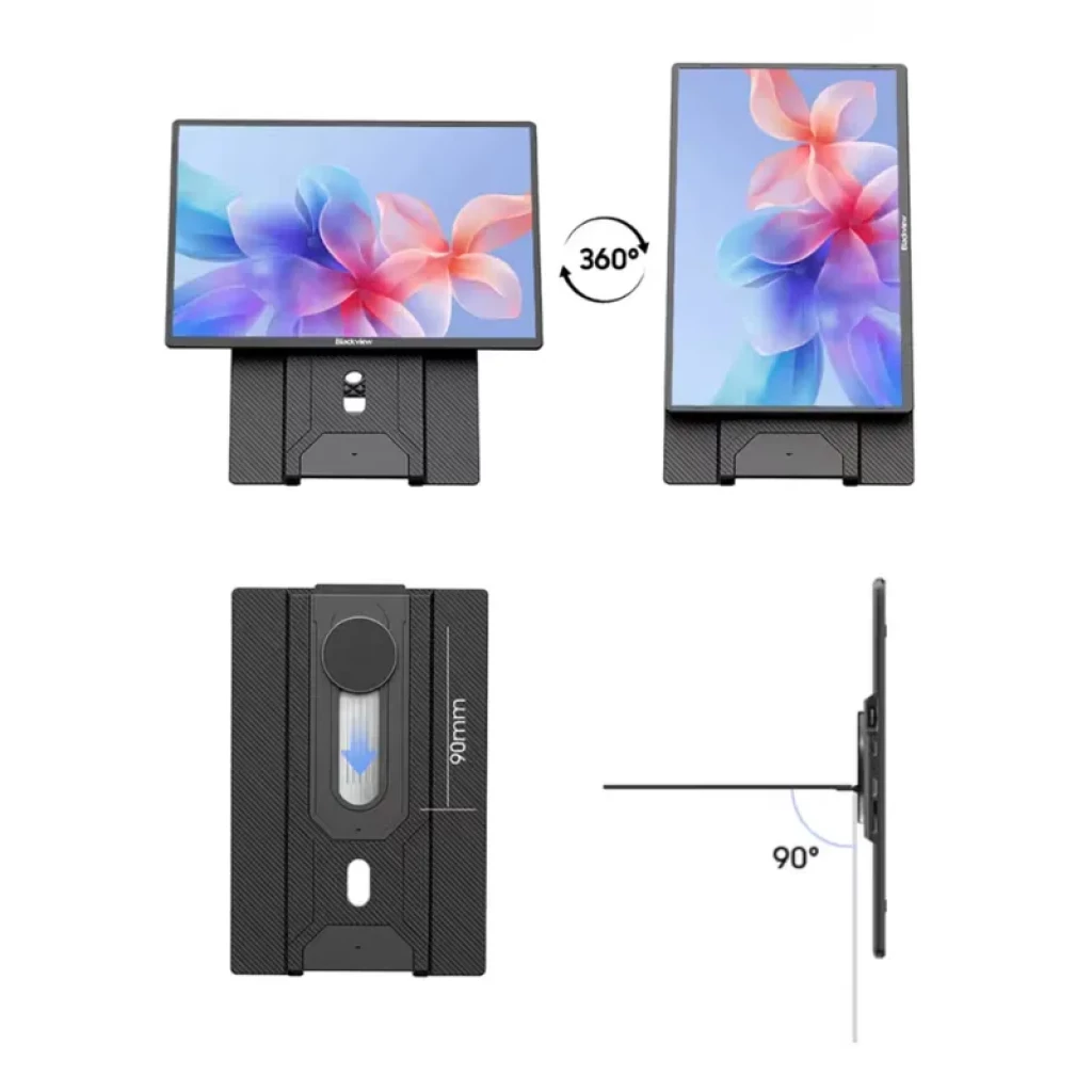 Moniteur portable 16 pouces Blackview Table 9 - Écran IPS FHD+ (1920 x 1200) - Support Mag-Spin 360° - USB-C et Mini HDMI - Ítem5