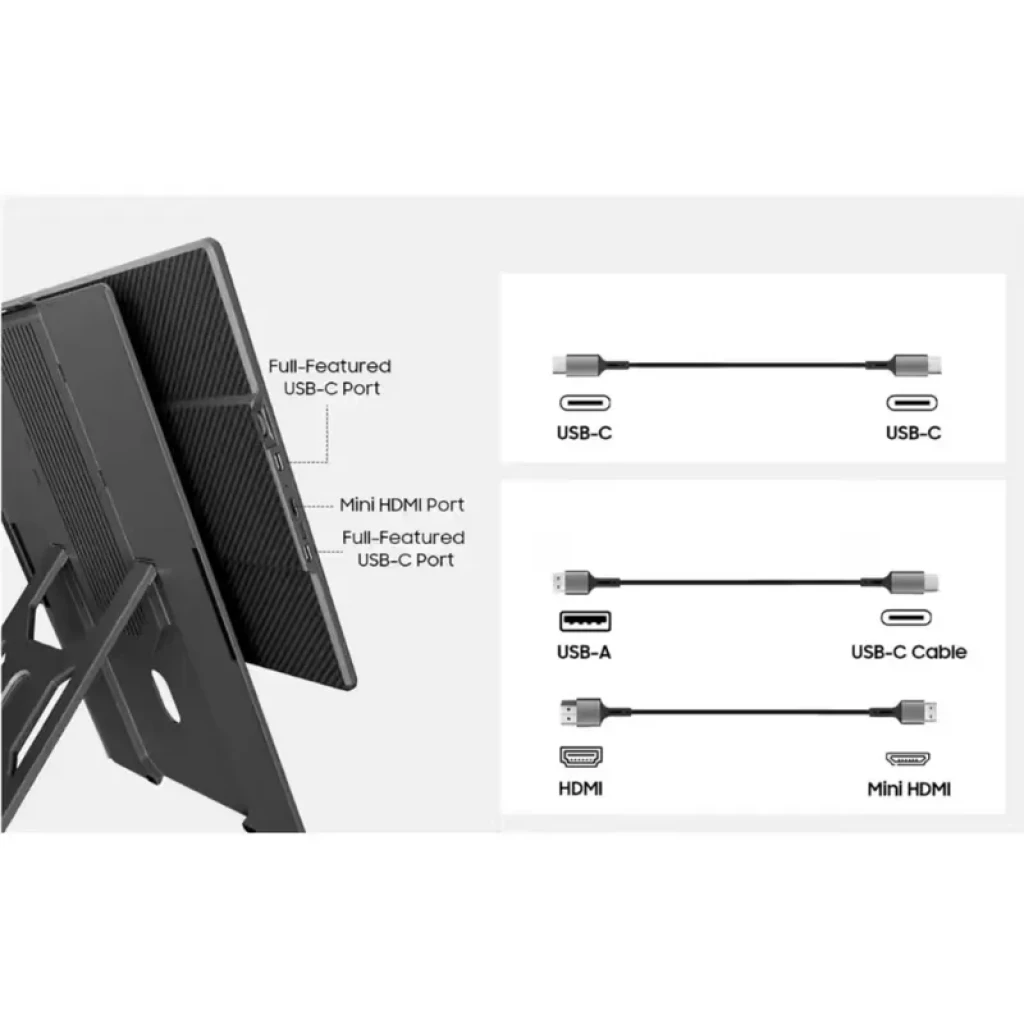 Moniteur portable 16 pouces Blackview Table 9 - Écran IPS FHD+ (1920 x 1200) - Support Mag-Spin 360° - USB-C et Mini HDMI - Ítem7