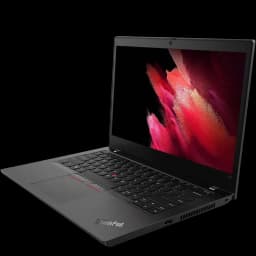 Portátil Lenovo ThinkPad L14 Gen 3 de 14 pulgadas, chasis negro robusto, teclado QWERTZ con trackpoint rojo, pantalla con biseles delgados y acabado mate