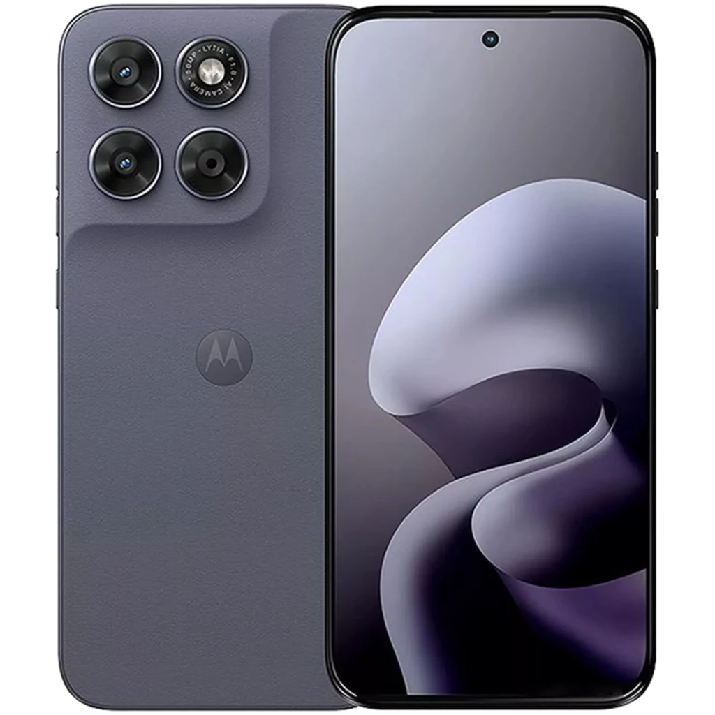 Smartphone Motorola Moto G67 5G en color gris Artic Seal, pantalla Extreme OLED con perforación central y módulo trasero con triple lente y flash, cuerpo - Ítem