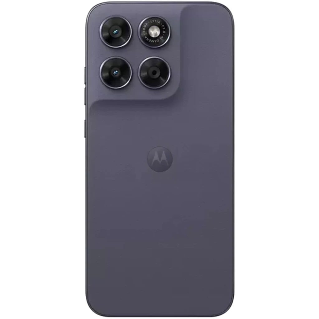Smartphone Motorola Moto G67 5G en color gris Artic Seal, pantalla Extreme OLED con perforación central y módulo trasero con triple lente y flash, cuerpo - Ítem3