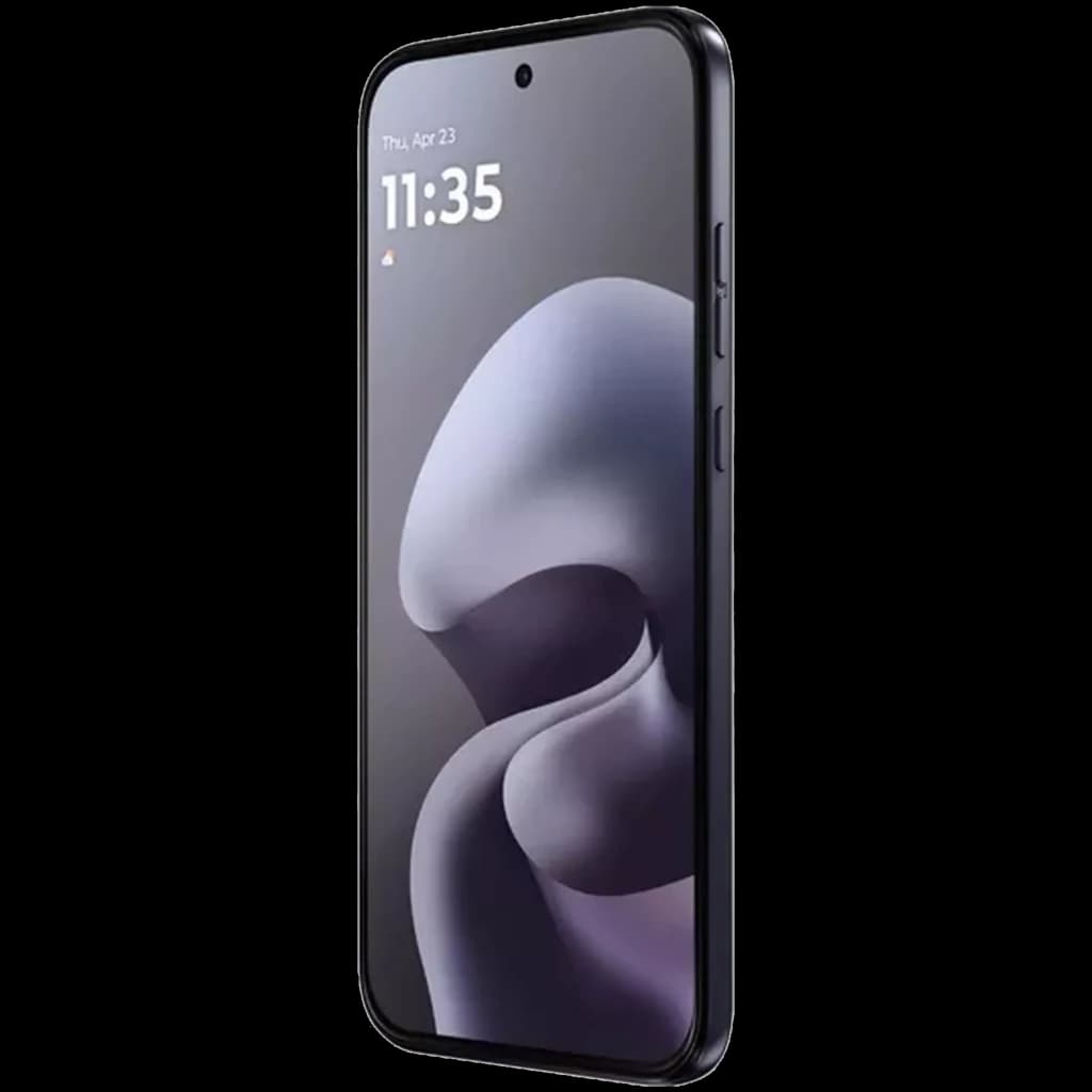 Smartphone Motorola Moto G67 5G Artic Seal com ecrã Extreme OLED quase sem bordas, furo central para câmara frontal e laterais curvas com botões de controlo