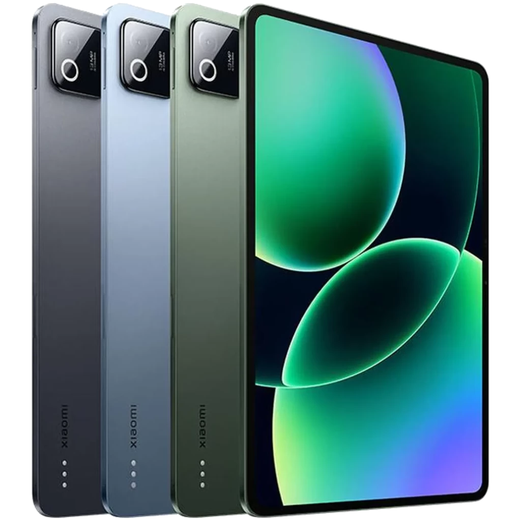 Xiaomi Pad 8 cinza com tela ampla de bordas finas, câmera traseira com módulo quadrado e acabamento metálico elegante; design fino e moderno - Item3