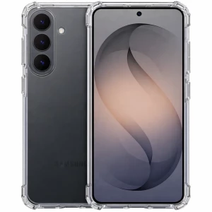 Funda de silicona transparente reforzada para Samsung Galaxy S26+ 5G con bordes antiimpacto, esquinas acolchadas y protección de cámara y pantalla