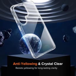 Capa de silicone Reinforced Samsung Galaxy S26 Ultra 5G transparente, cristalina e antialarelamento, cantos reforçados, recortes precisos para câmeras e