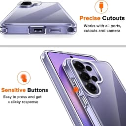 Capa de silicone Reinforced Samsung Galaxy S26 Ultra 5G transparente, recortes precisos, botões sensíveis, bordas reforçadas e proteção para câmera