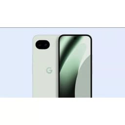 Google Pixel 10a 128GB Niebla con pantalla perforada, biseles delgados, cámara trasera dual horizontal y acabado mate claro con logo G central