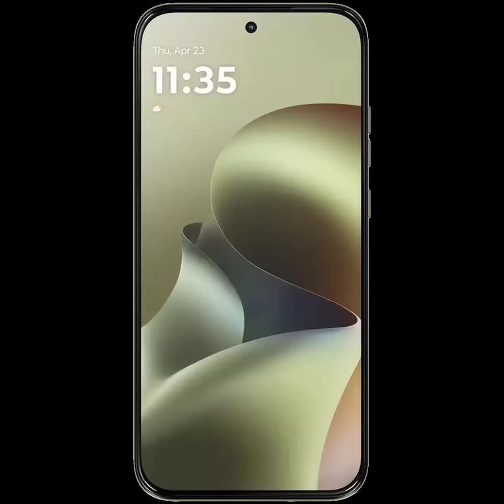 Motorola Moto G67 5G, tela 6,78 pol com furo central, bordas finas, cor verde Nile, 128 GB, 4 GB RAM, design elegante e câmera frontal centralizada