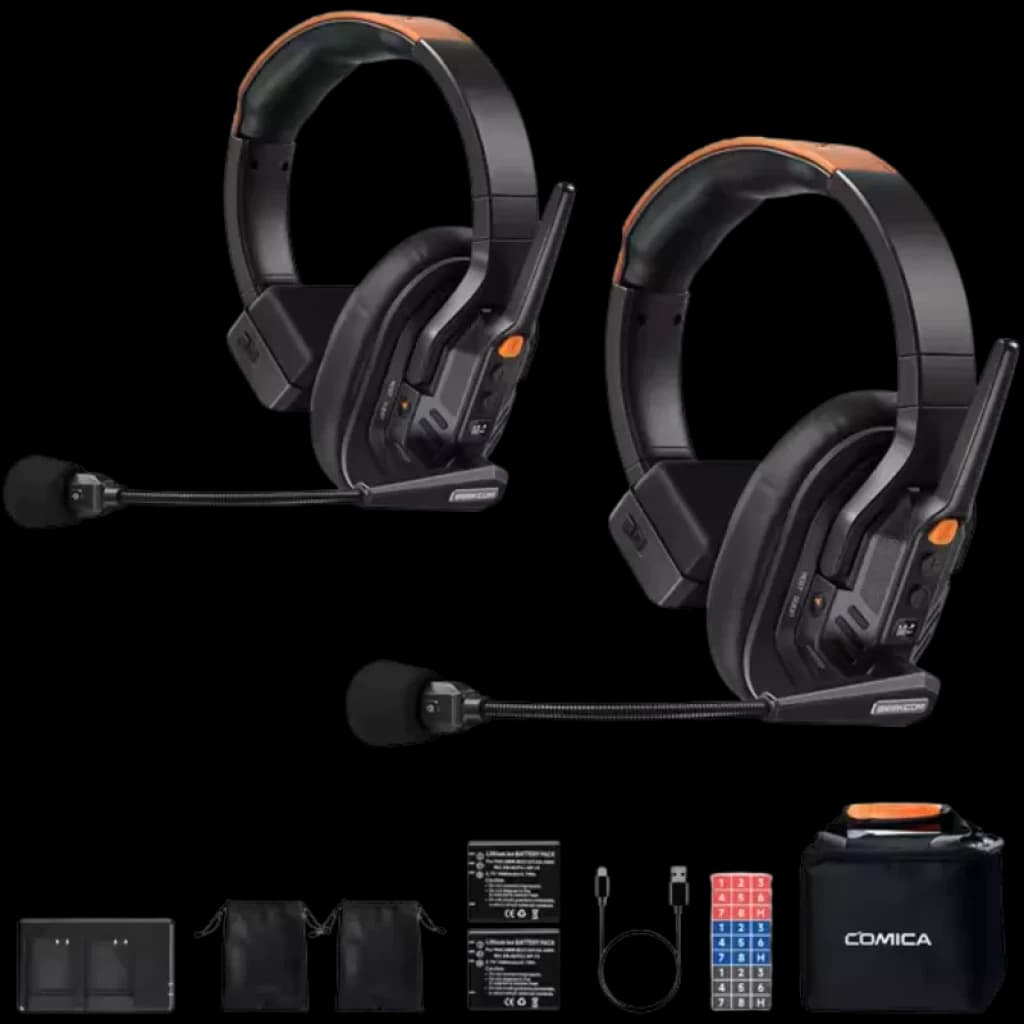 COMICA Seekcom S1 Système d'intercom avec microphone sans fil et casque professionnel  (Pack2)