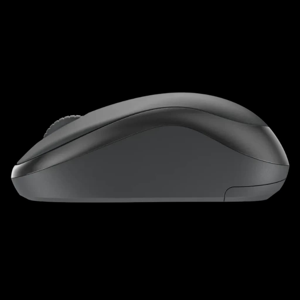 Rato sem fios Logitech M240 Grafite, perfil baixo e ergonómico, acabamento mate, 2 botões e roda de deslocamento, design compacto
