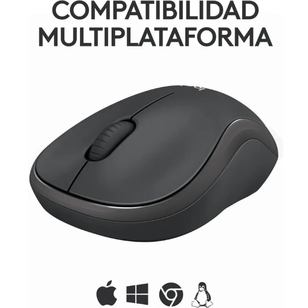 Rato sem fios Logitech M240 cor grafite, design compacto simétrico, roda de deslocamento central e acabamento mate com logótipo logi - Item7