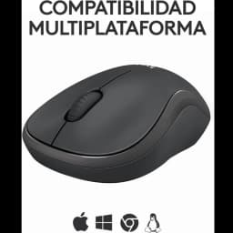 Logitech M240 Grafite 1000 DPI, rato sem fios compacto em grafite, roda de deslocamento antiderrapante, design ergonómico, compatibilidade multiplataforma