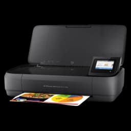 HP Officejet 250 Mobile Noir, imprimante multifonction compacte avec écran tactile couleur, capot rabattable et sortie papier ; conception portable WiFi
