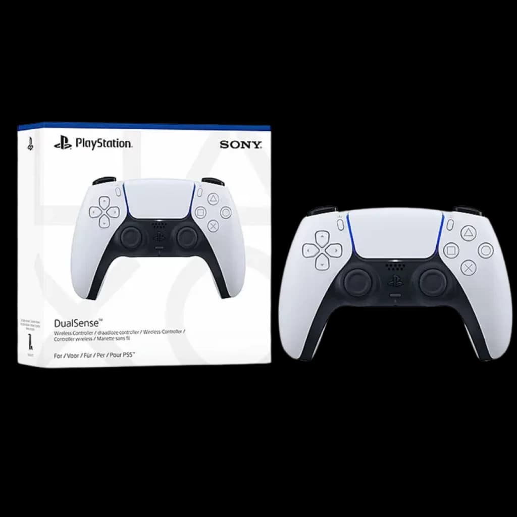 Manette sans fil Sony DualSense V3 blanche pour PS5 PC MAC et mobile avec grips texturés boutons noirs pavé tactile central et gâchettes ergonomiques