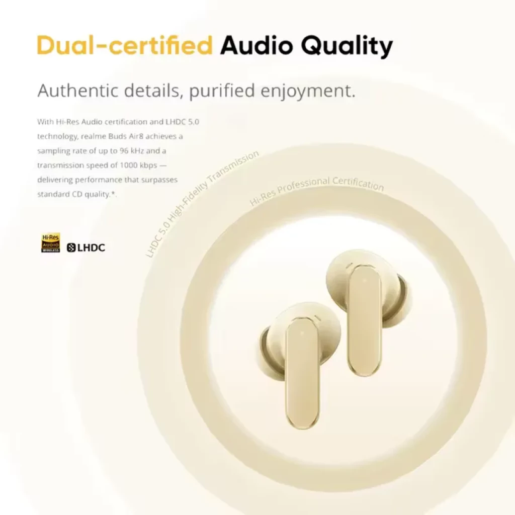 Realme Buds Air 8 TWS Roxo - Auriculares Bluetooth, ANC 55dB, Hi-Res LHDC 5.0, Conexão Tripla - Item5