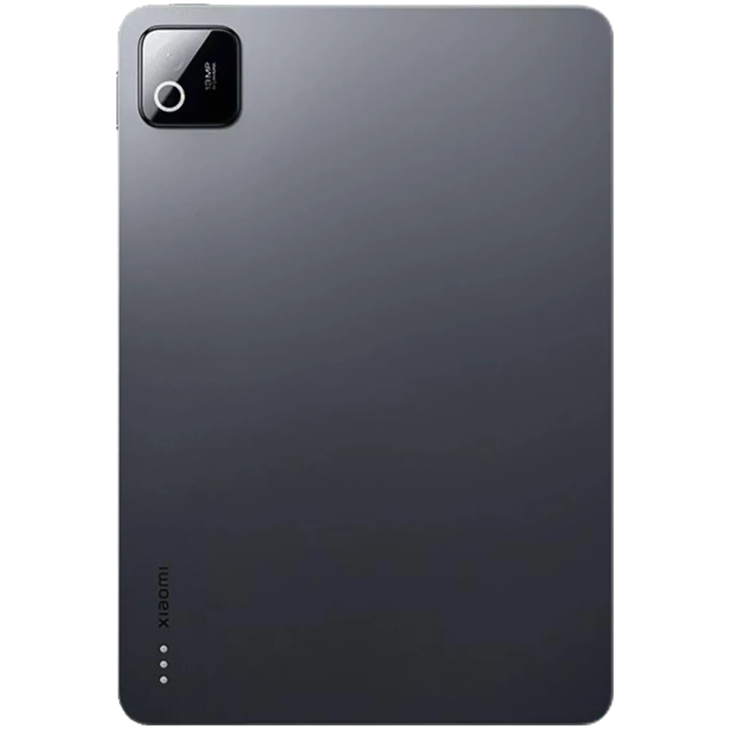 Xiaomi Pad 8 cinza com tela ampla de bordas finas, câmera traseira com módulo quadrado e acabamento metálico elegante; design fino e moderno - Item2