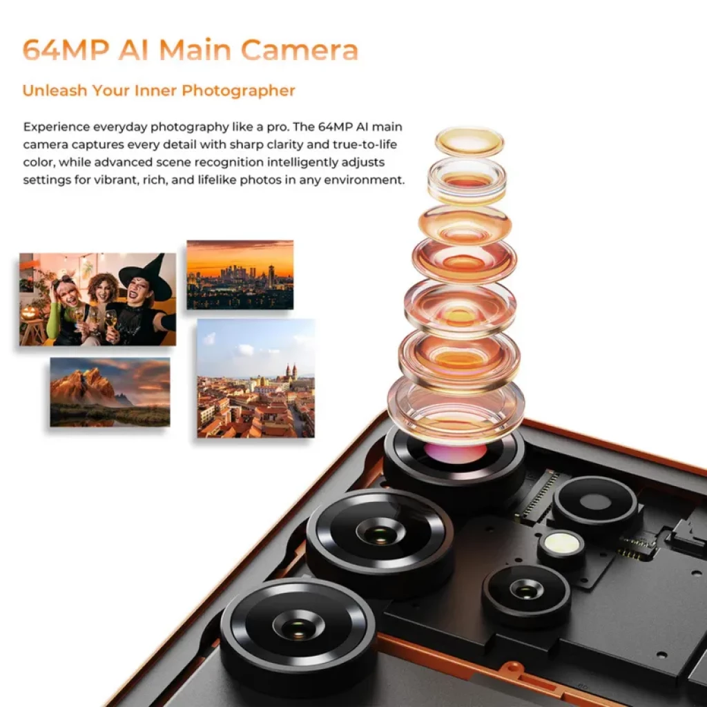 Oukitel C26 128 Go Orange 4G LTE Dual SIM 4 Go de RAM Wi-Fi dual SIM - Ítem4