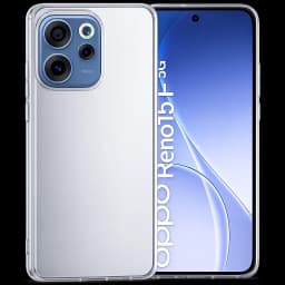 Capa de silicone transparente reforçada para Oppo Reno15 F 5G Reno 15 FS com bordas elevadas, proteção das câmeras, recortes precisos e acabamento