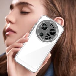 Funda de silicona Reinforced Xiaomi 17 Ultra transparente con bordes reforzados, protección para módulo de cámara circular grande y botones precisos