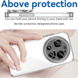 Funda de silicona Reinforced Xiaomi 17 Ultra transparente con bordes reforzados, protección perimetral y recorte preciso para módulo de cámara grande