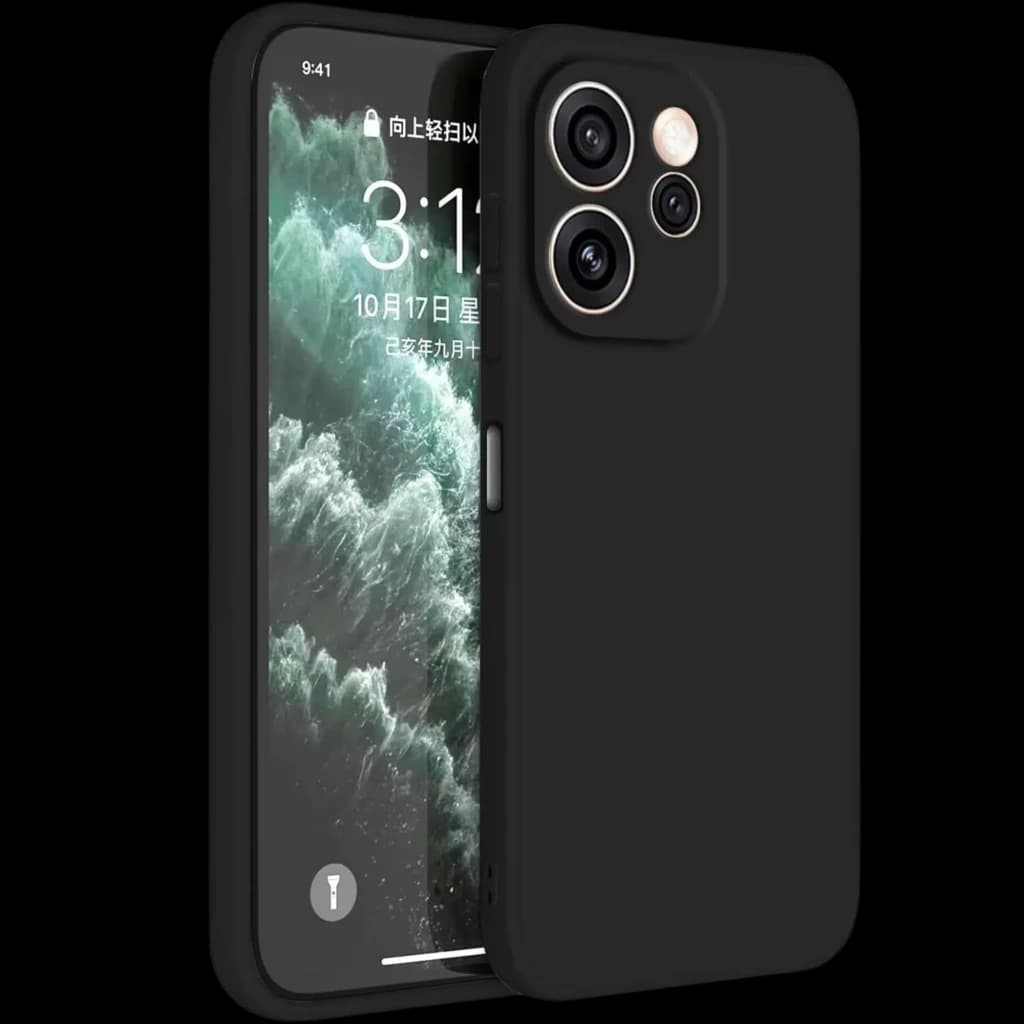 Coque Square Liquid Premium Noir pour  Oppo Reno15 5G
