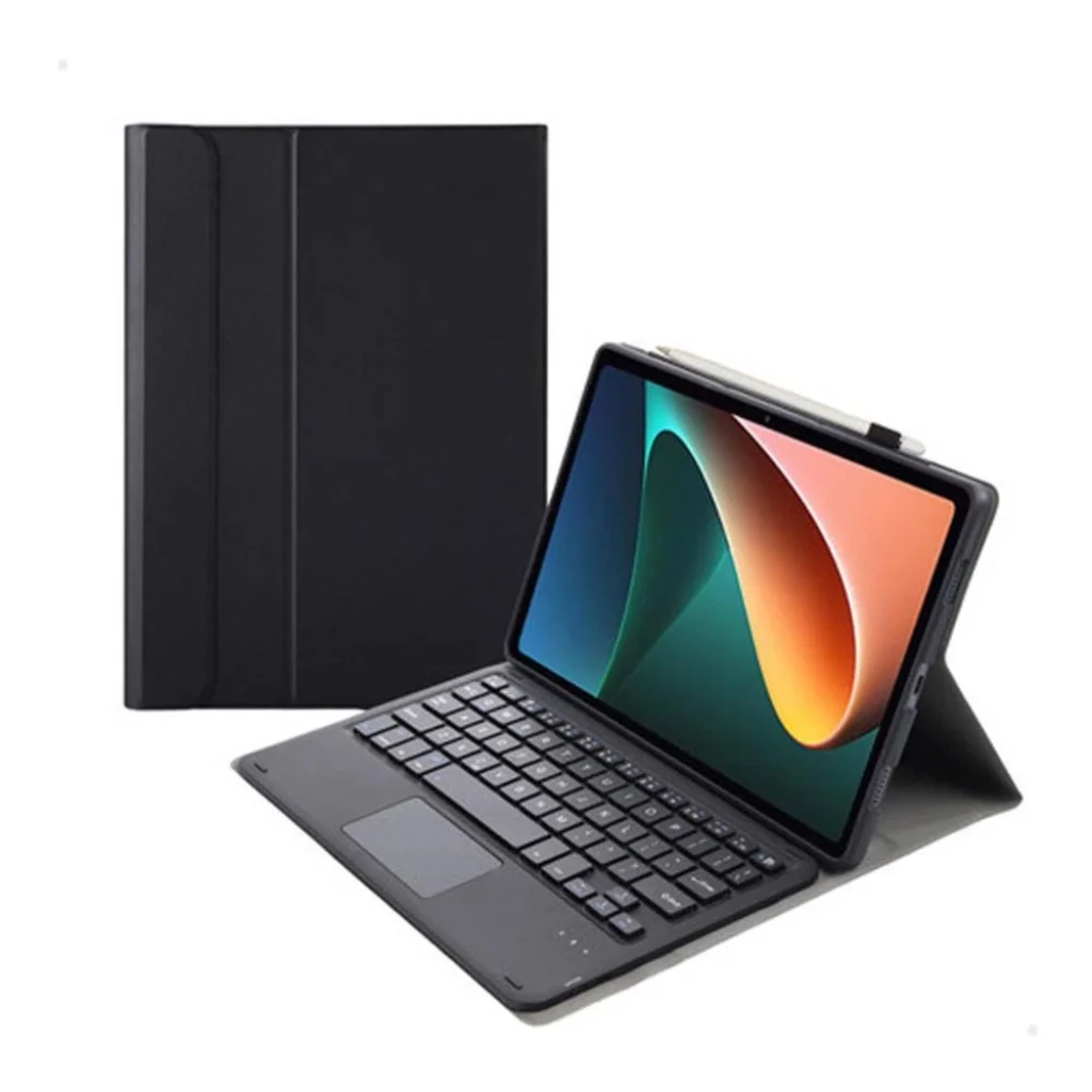 Coque clavier espagnol pour Xiaomi Pad 8 et 8 Pro noire, étui folio avec support, clavier AZERTY espagnol rétroéclairé et pavé tactile, emplacement stylet - Ítem